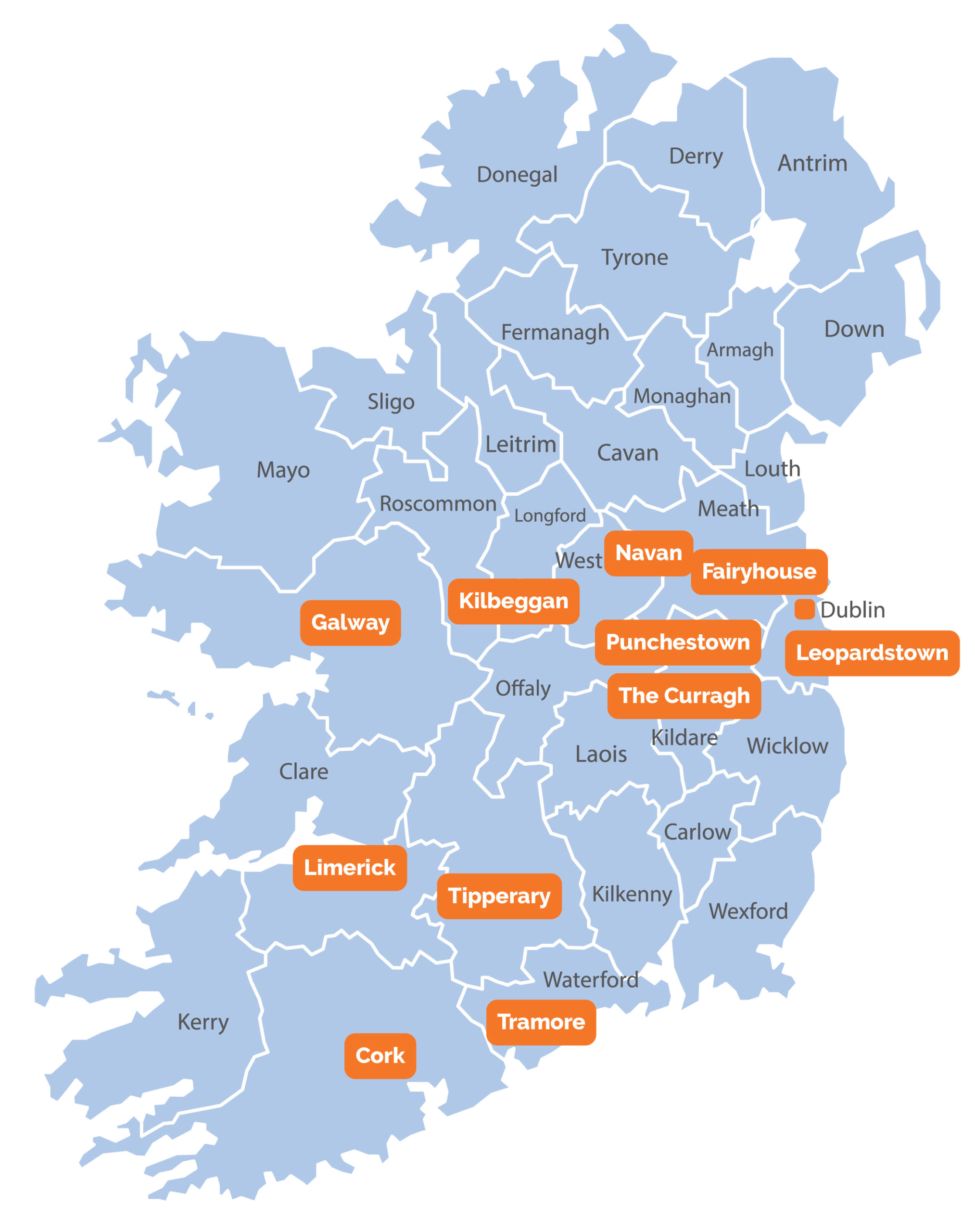 Ireland+Map+Racecourses